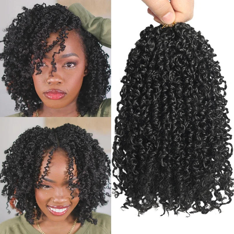 Pre-Twisted Passion Twist Synthetic Crochet Hair PreLooped Yanky Crochet Hair 30 Strands/PCS  Micro Spring