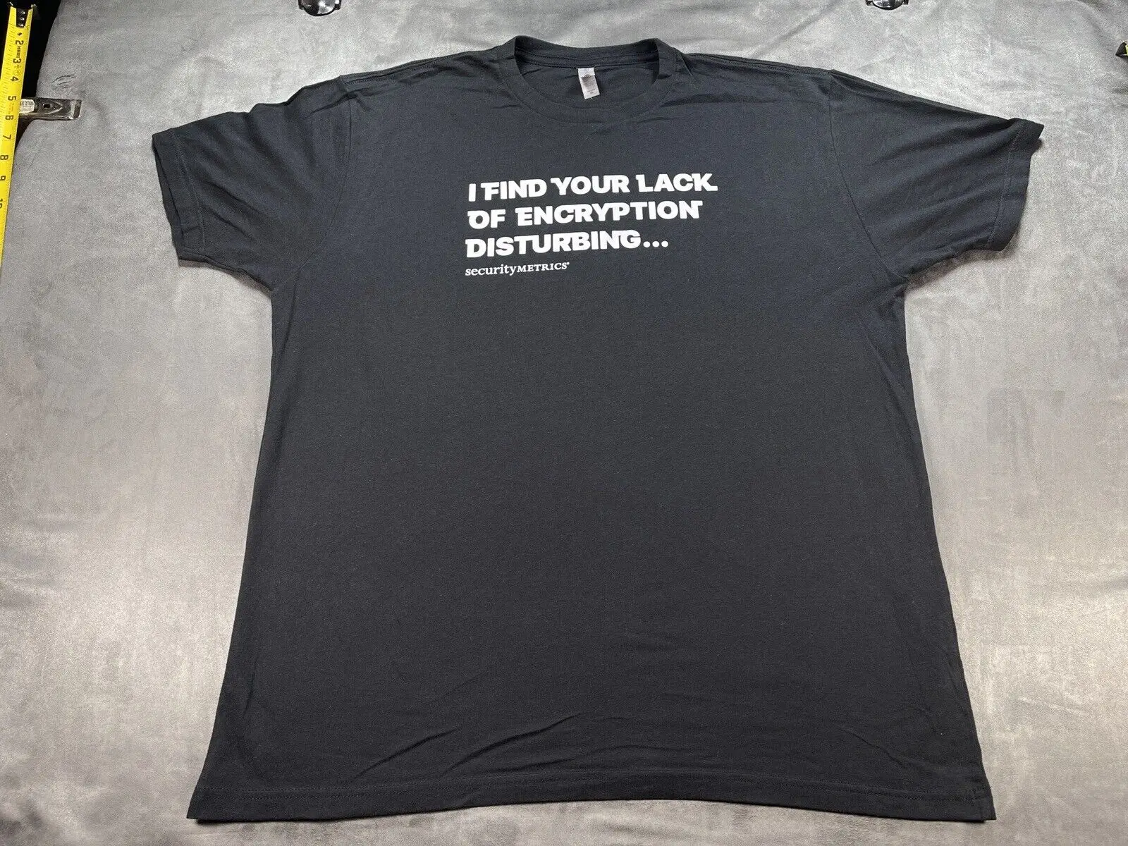 

I Find Your Lack of Encryption Disturbing Shirt Black XL Cyber Security Metrics