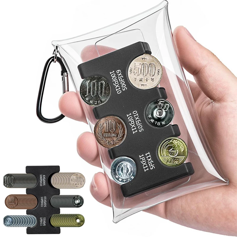 Nouvelle bourse à monnaie de voyage anti-perte, boîte de rangement pour pièces de monnaie, cadeau créatif, porte-monnaie portable en plastique, gestion de l'argent