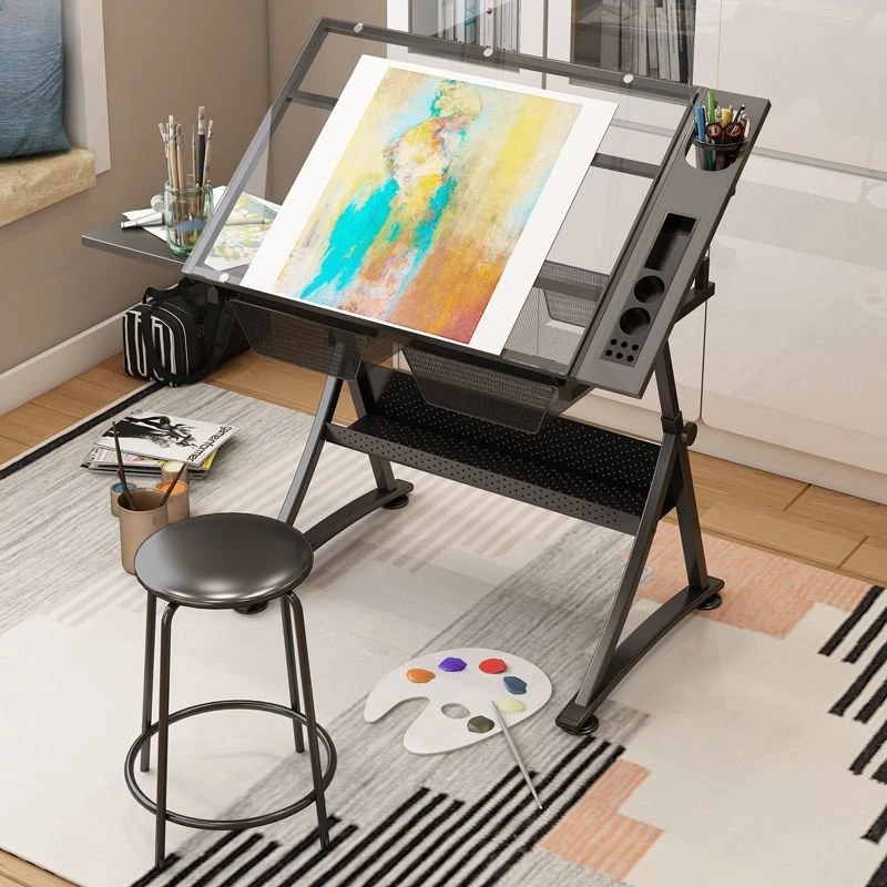 

Fine art drawing table can be lifted calligraphy painting painting drawing plan art draftsman's desk workbench table desk