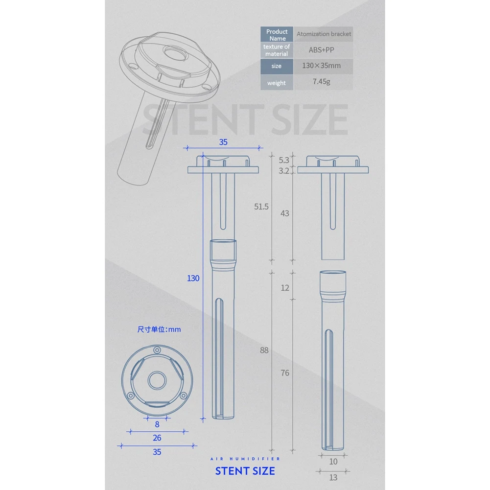 BISM1 распылительный спрей пластиковый кронштейн USB мини-увлажнитель Diy эксперимент ультразвуковой кронштейн для распыления без распылителя