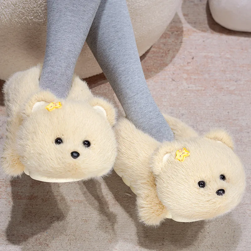 

TreasuringU Cartoon Penguin Plush Slippers Non-Slip Fuzzy Shoes Funny Animals Indoor House Slippers Christmas Birthday Gift