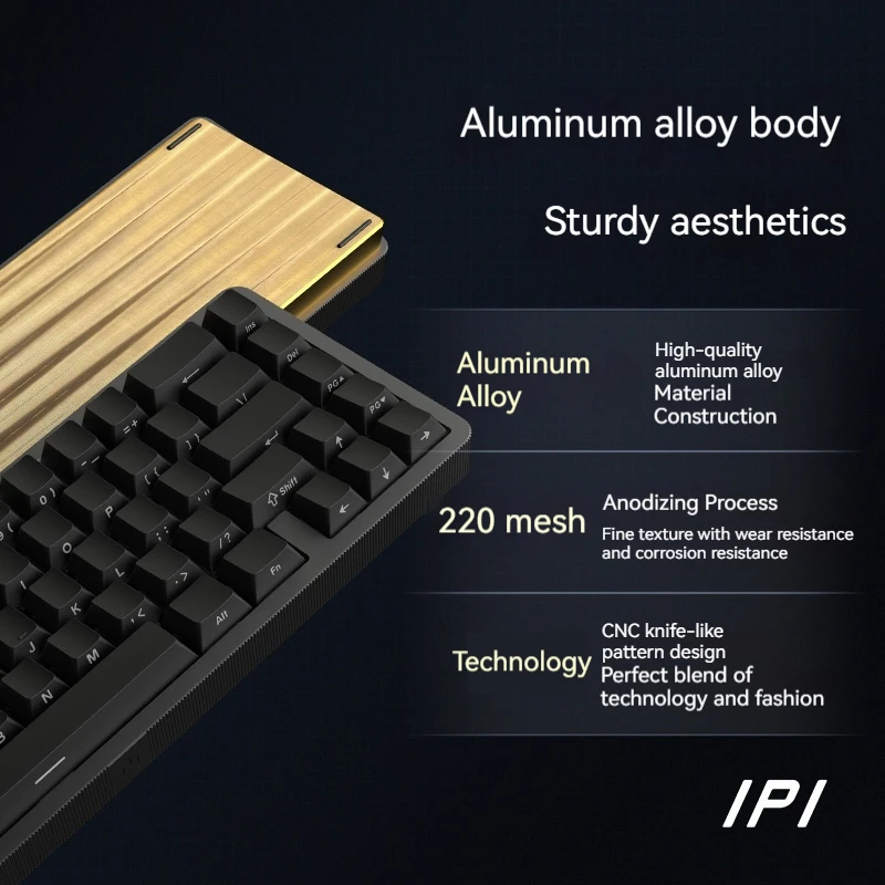 คีย์บอร์ดกลไก IPI RAIN65 M PRO แบบมีสาย RT0.01 คีย์บอร์ดเกมมิ่ง 67 ปุ่ม 8k RGB ดีไซน์ลายมีด สำหรับเดสก์ท็อปและแล็ปท็อป