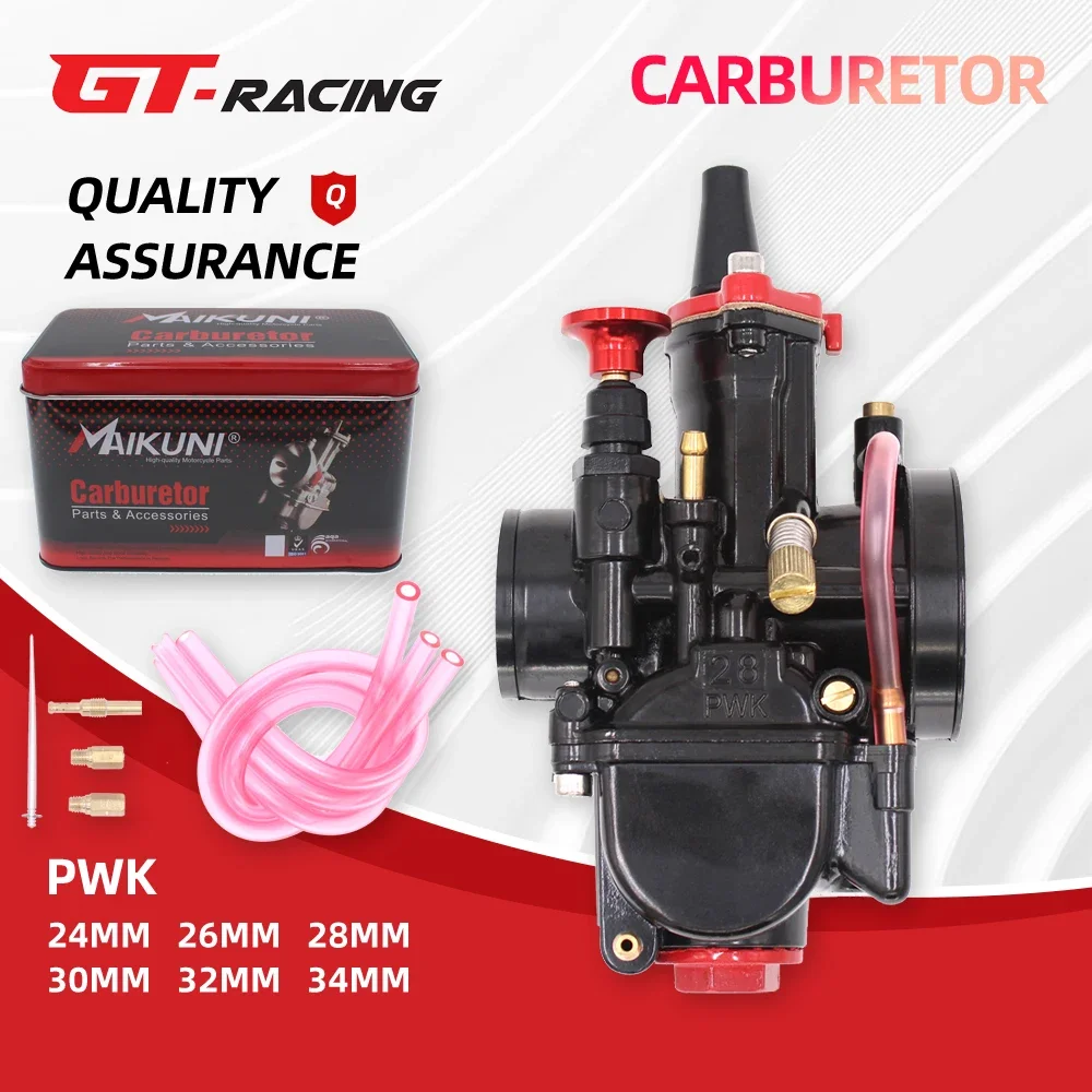 Universal PWK MAIKUNI Carburetor Motorcycle  24 26 28 30 32 34mm Racing 2T 4T  for scooters ATV electric jet off-road 2T 4T