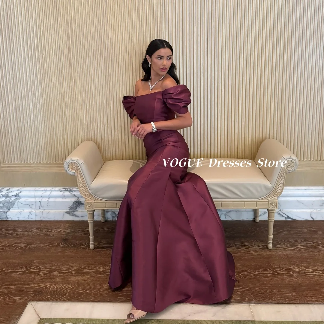 

Prom Dresses for Women Boat Neck Satin Saudi Arabia Women Mermaid Evening Dresses فساتين للمناسبات الخاصة فساتين سهرة Customized