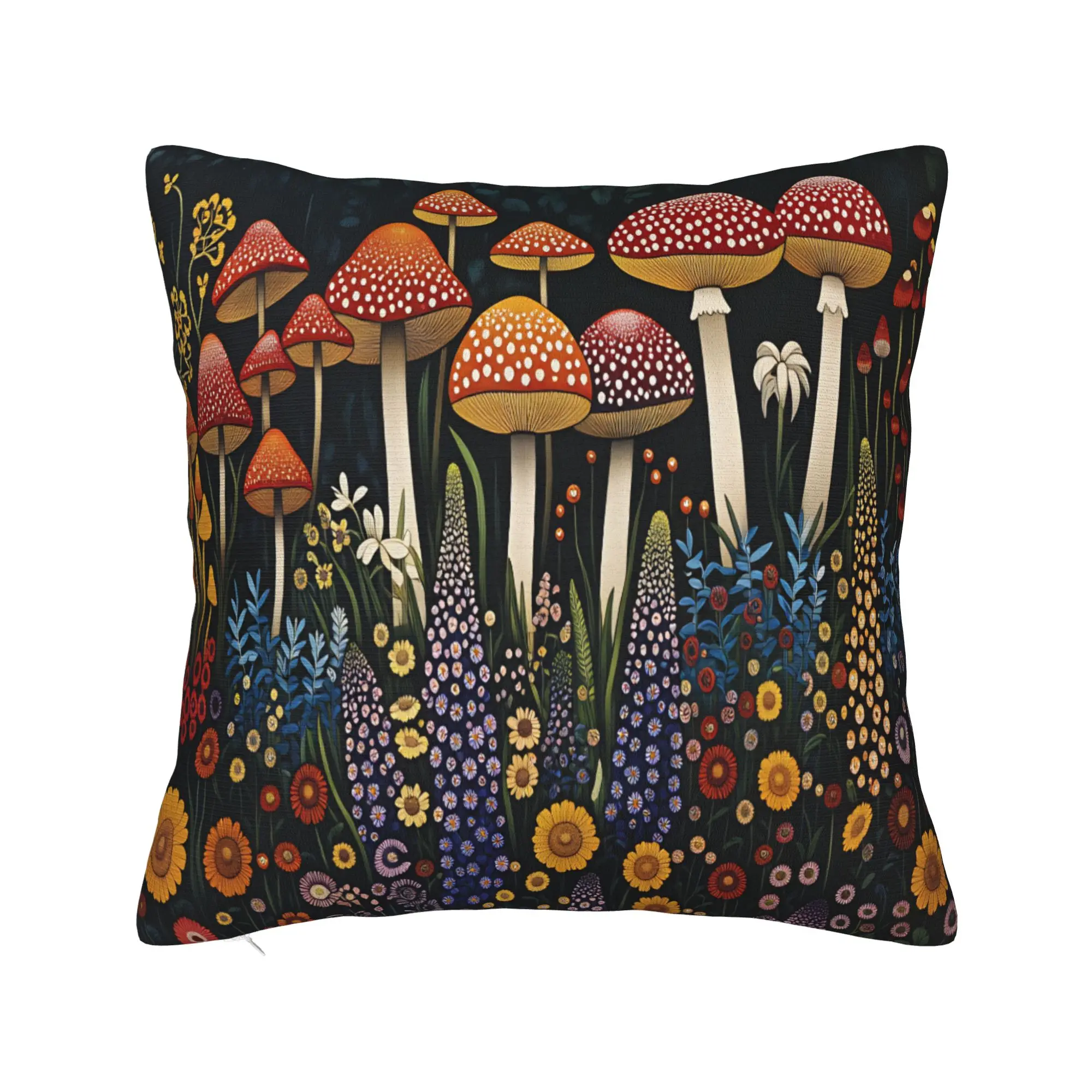 Pillow Cover Yayoi Kusama  Tall Shrooms  Retro Trendy Pillow Case For Sofa Home Decoration Pillowcases