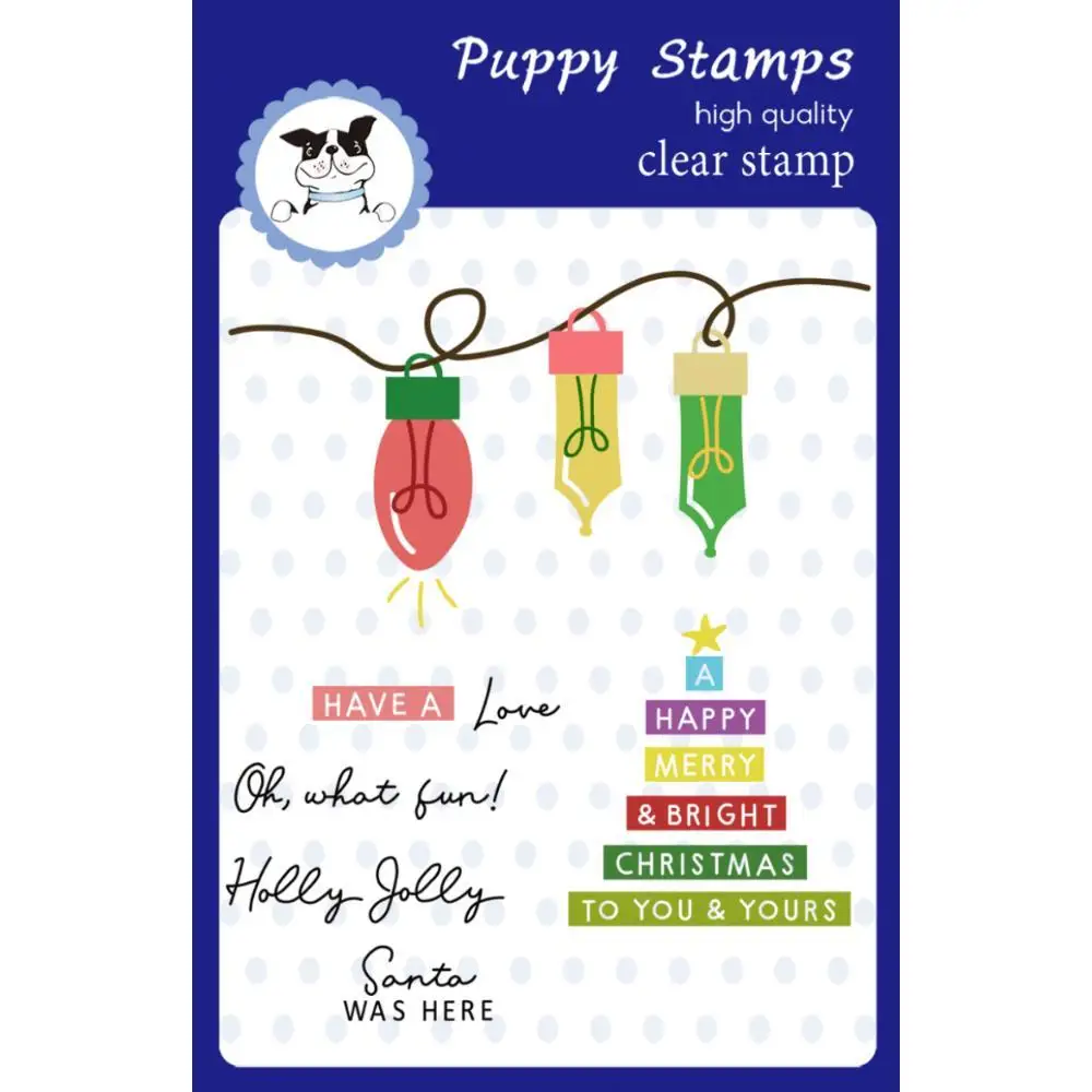 

PUPPY STAMP Joy light New Metal Cutting Dies Clear Stamps DIY Scrapbook Paper Craft Handmade Make Card Punch Embossing Template