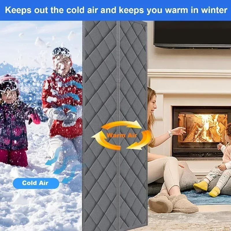 Magnetic Insulated Door Curtain, Suitable for Winter/doorway/attic Doors, Can Prevent Cold Air From Entering