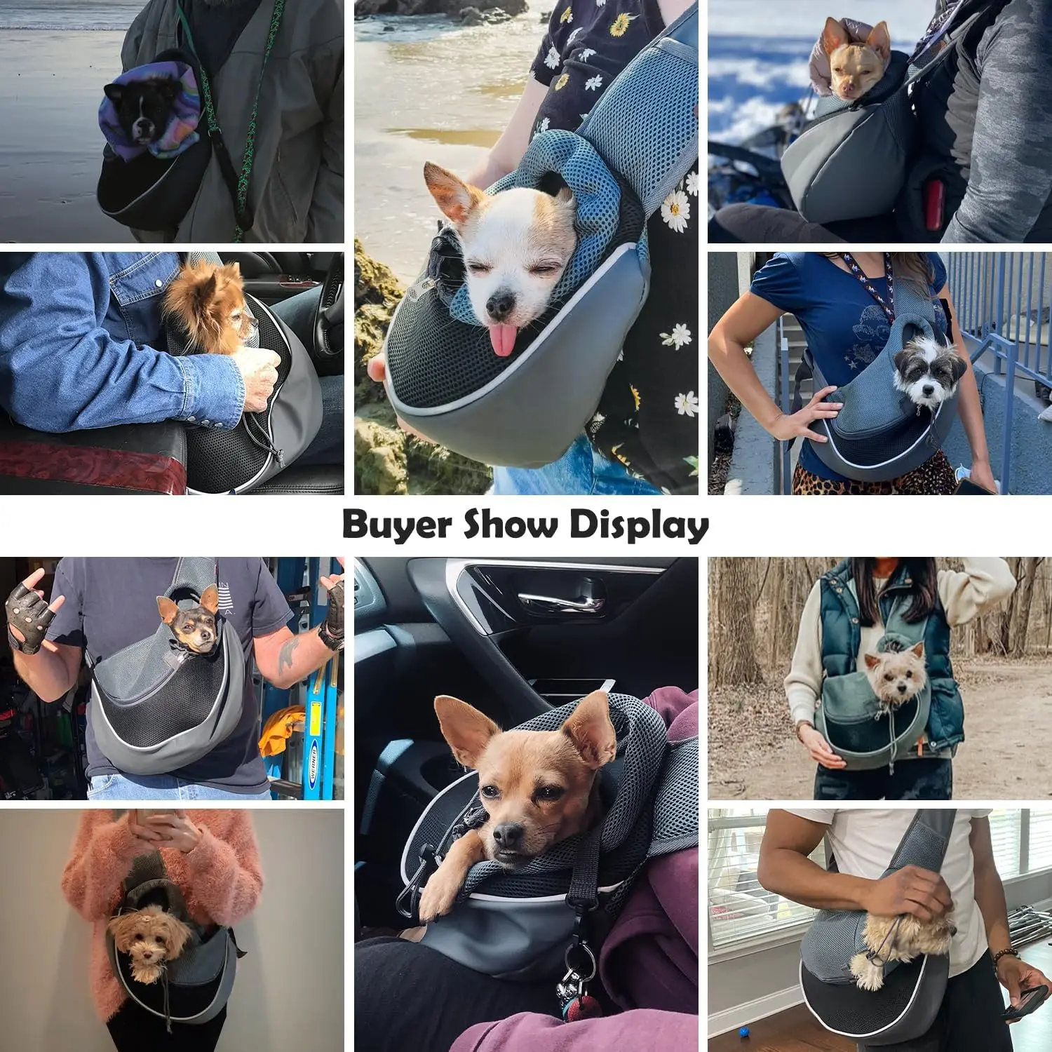 Pet Puppy Carrier S/L Mesh Oxford Single Dog Shoulder Bag Comfort Pouch Shoulder Bag Outdoor Travel Pet Sling Handbag Tote Pouch