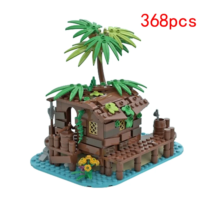 

Spot Small Particle Assembly MOC-71229 Beach Cabin 368pcs Children's Puzzle Toy DIY Model Creative Gift Ornament