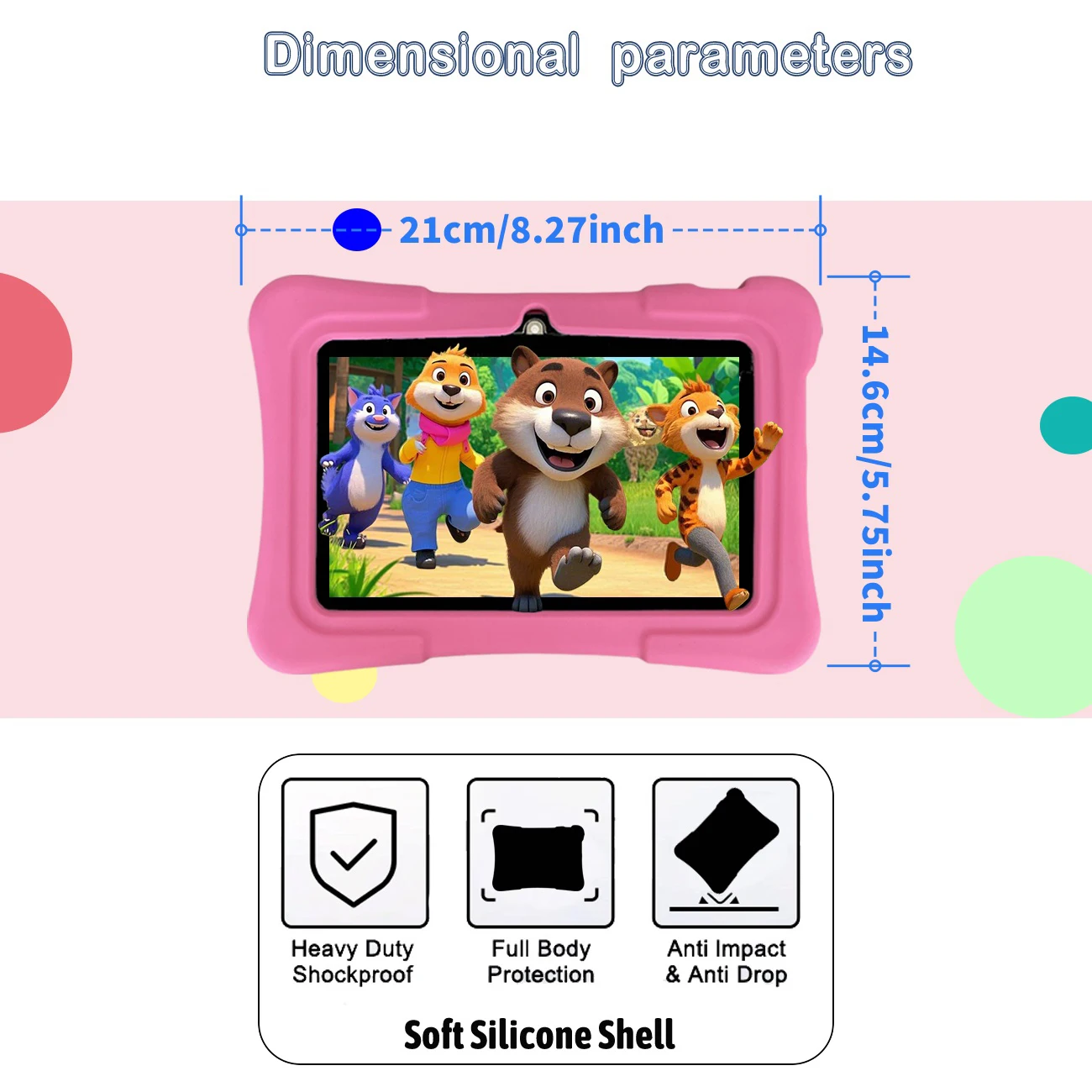 7 Inch Kid Tablet Android 32GB 5G WiFi Tablet PC Toddler Educational Learning Toys Dual Camera Children's Gift Kids Software