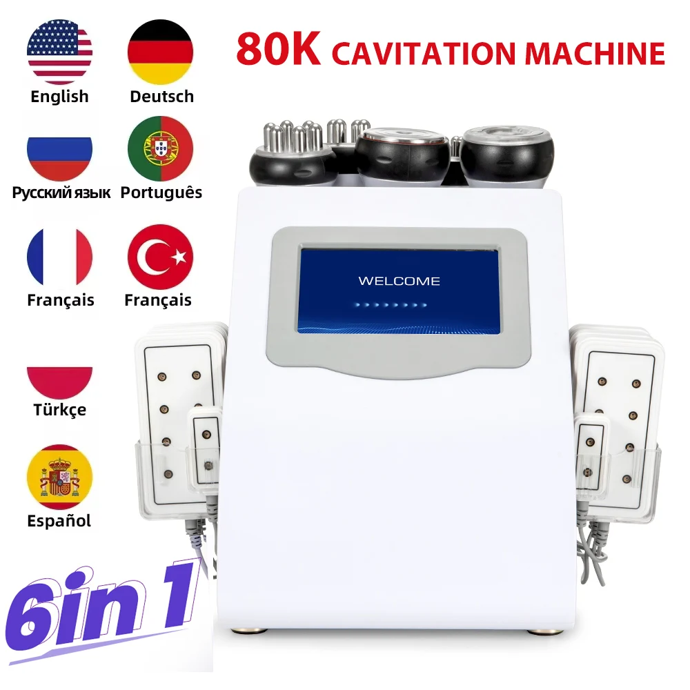 

80k Cavitation Ultrasonic Body Slimming Machine Multi-Polar Anti-Wrinkle Rejuvenation Skin Lift Tighten