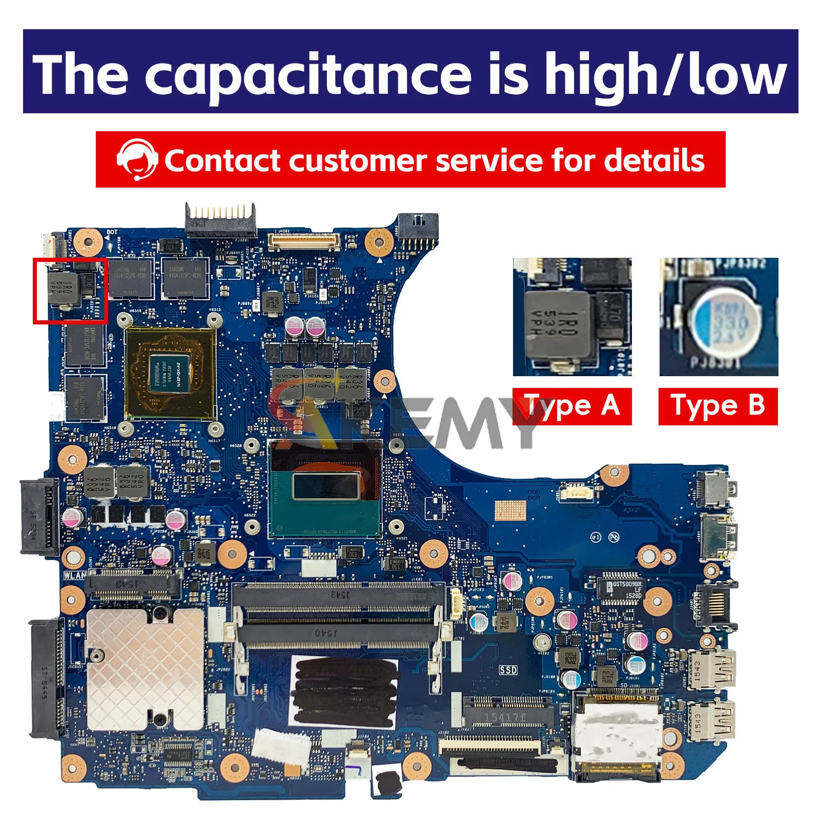 N551JM Laptop Motherboard For ASUS ROG N551JX G58JM G551J N551JB N551JW N551JK N551J Mainboard With I3 I5 I7 CPU 100% Tested