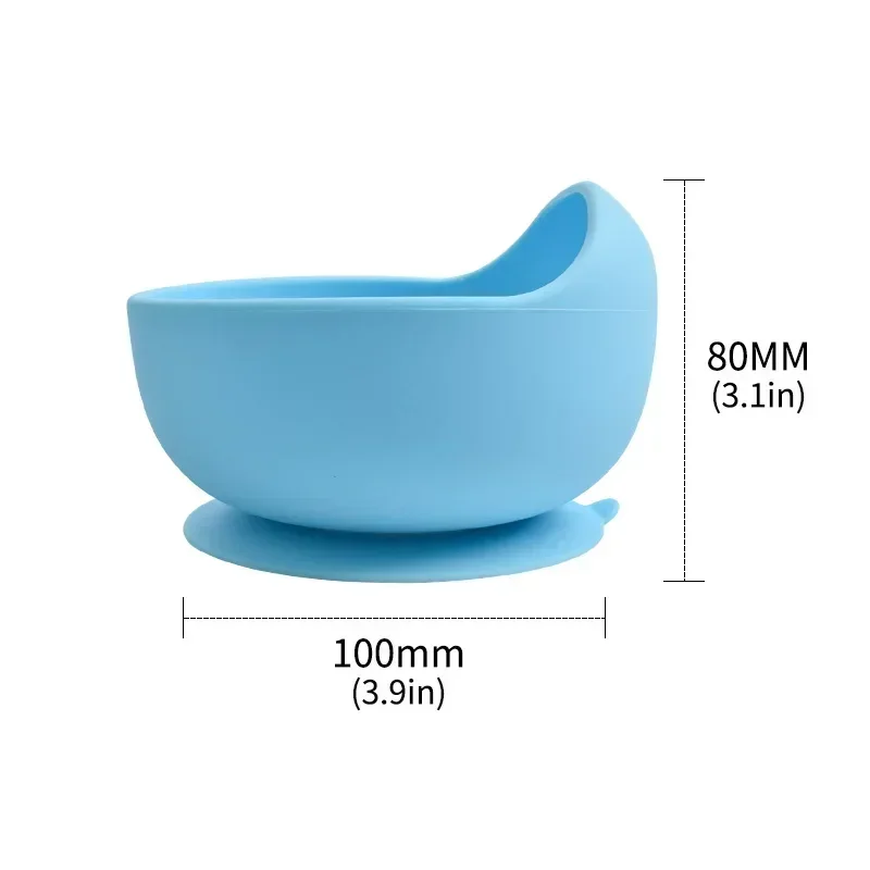 2PCS/Set Silicone Baby Feeding Bowl Tableware for Kids Waterproof Suction Bowl With Spoon Children Dishes Kitchenware Baby Stuff