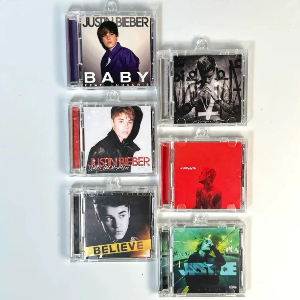 NFC Mini CD Keychain, Personalize o seu Spotify ou Apple Music com Hits Music Lover de Justin Bieber