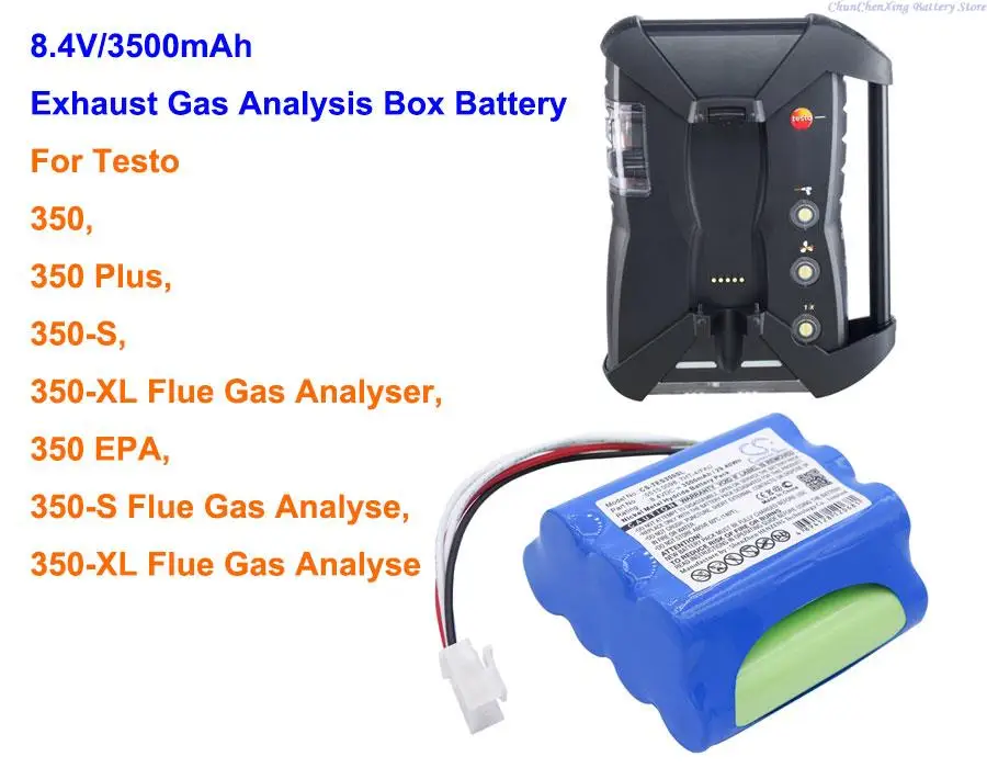 100% NEW3500mAh Flue Gas Analyse Battery for Testo 350, 350 Plus, 350-S, 350-XL Flue Gas Analyser, 350 EPA, 350-S