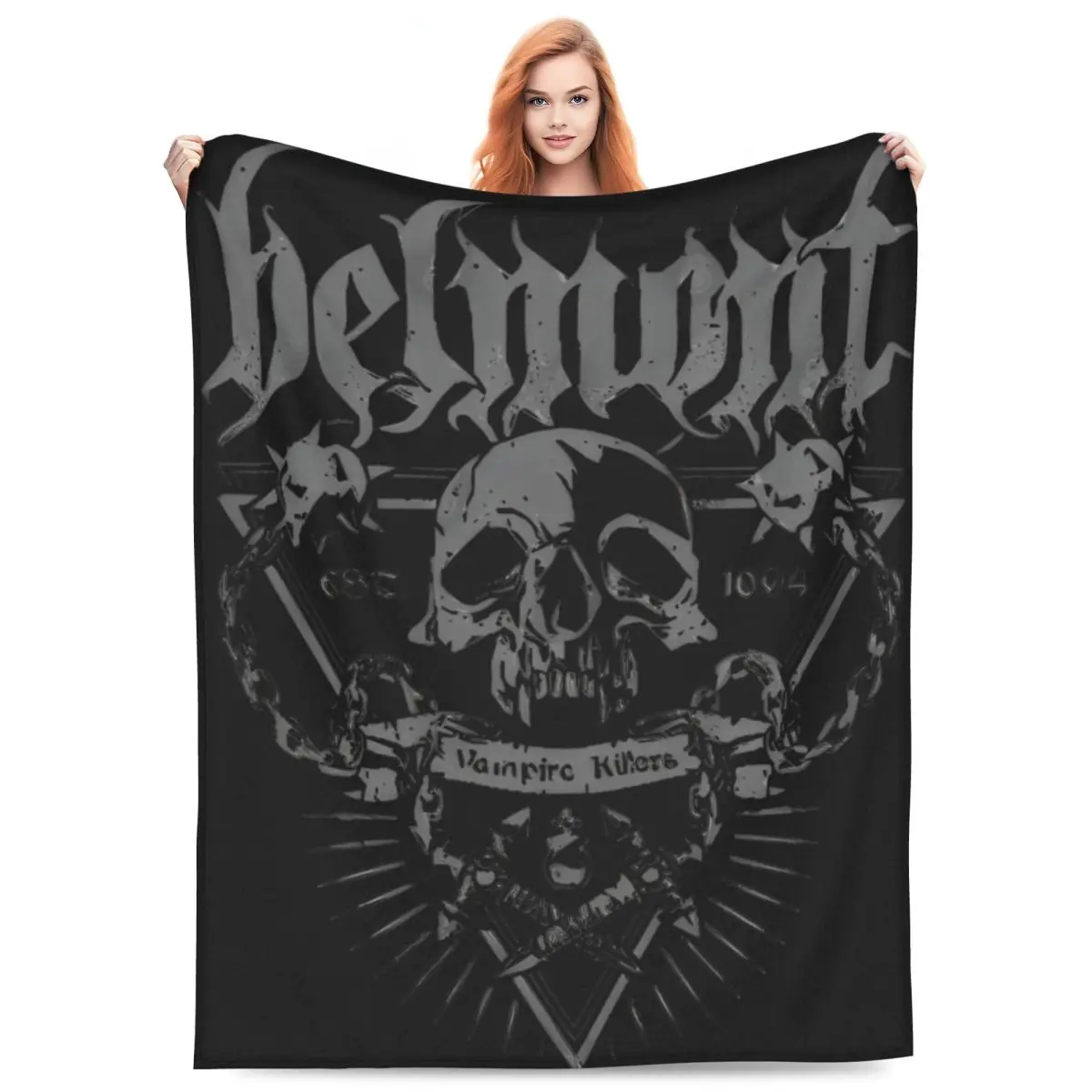 Anime Castlevania Knitted Blanket Flannel Throw Blanket Bed Sofa Portable Ultra-Soft Warm Bedspreads