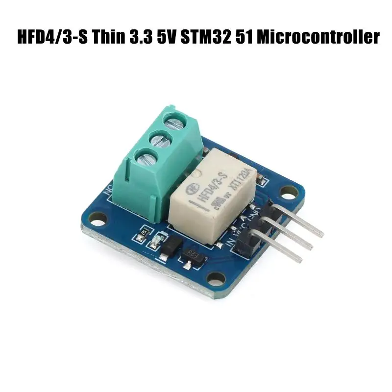 3.3V 5V Thin HFD4/3-S Relay Module High Reliability Compatible with STM32 51 Microcontroller for Hobby Electronic Projects