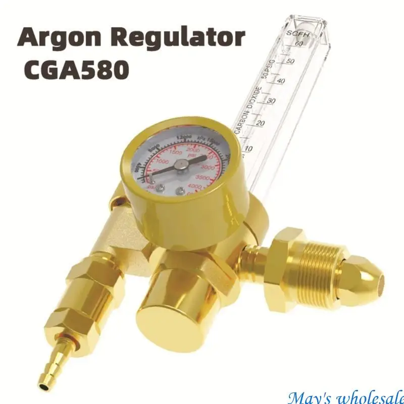 Argon CO2 Welder Regulator with American CGA580 Connection for Metal Fabrication 448A