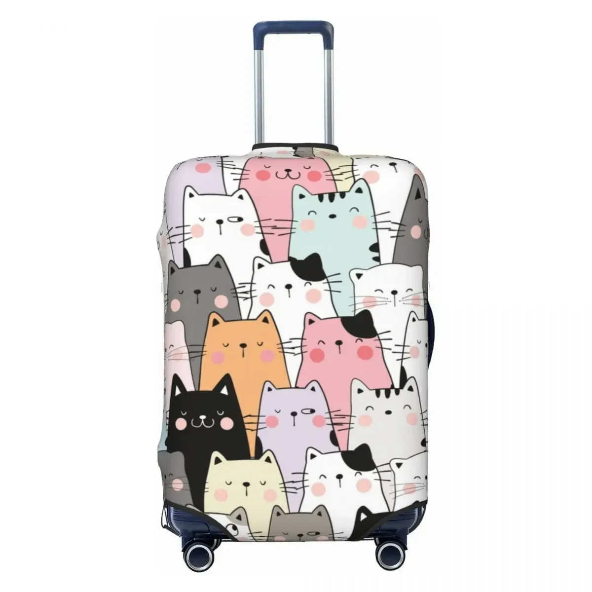 Cat Land Suitcase Cover Kawaii Pet Animals Fun Travel Protection Luggage Accesories Flight