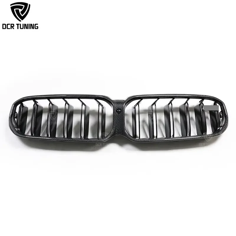 Carbon Fiber Glossy Black Front Grill for BMW 5 Series LCI G30 F90 M5 2020+ Kidney Grill Bumper Protection