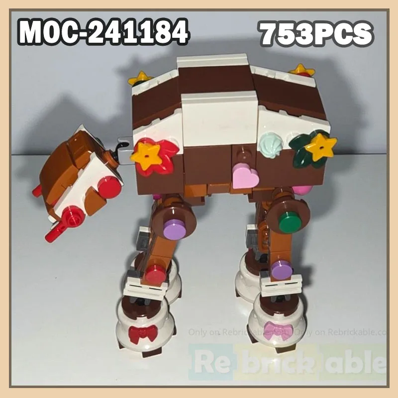 MOC-241184 Gingerbread Extension DIY Particle Building Block Assembly Transformable Toys Kids Birthdays Gifts 200P