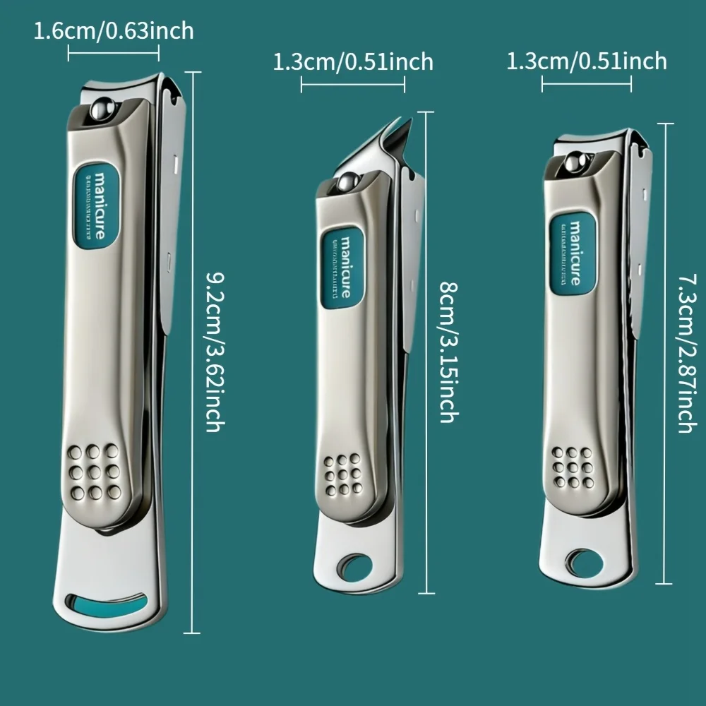 Anti-Splash Nail Clipper for Thick Toenails & Fingernails Curved Blade Wide Mouth Design Splash-Proof Ergonomic Handle
