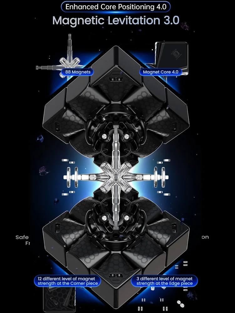 GAN14 Maglev 3 × 3 مكعب سحري مغناطيسي 3x3 GAN 14 احترافي 3x3x3 ألعاب للأطفال هدية مكعب Speedcube Magico Cubo مكعبات