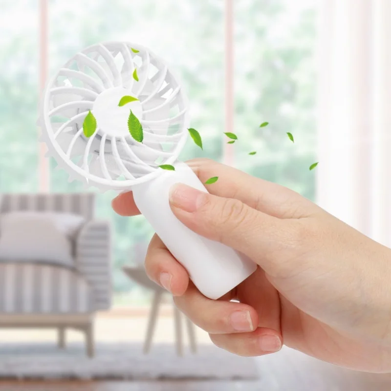 

Portable Handheld Fan USB Rechargeable Enhanced Wind Small Fan For Travel Office StudyWhite
