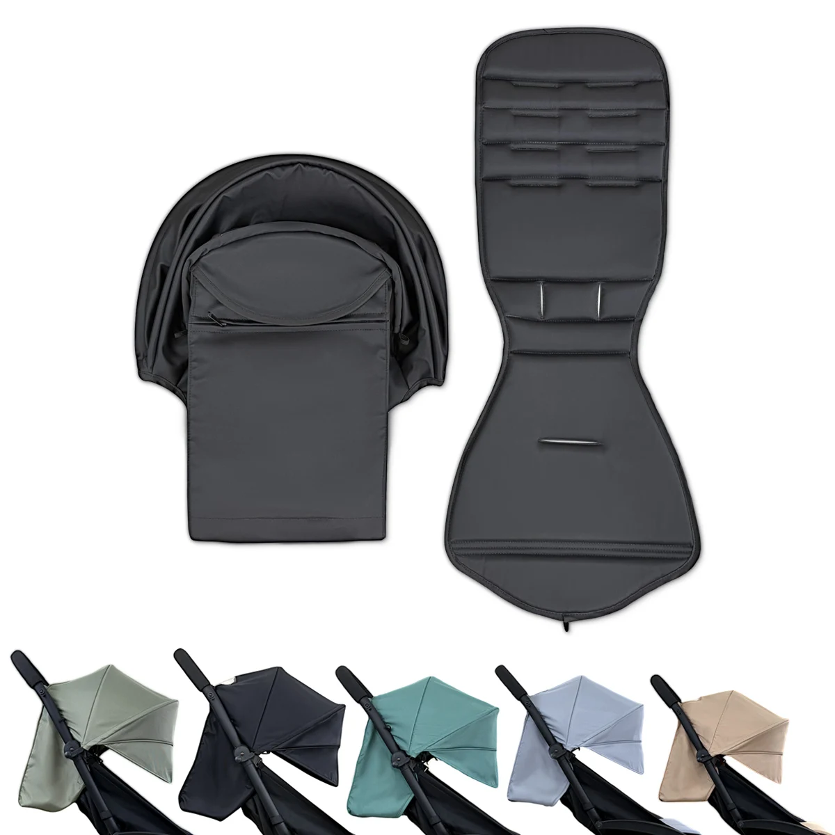175 Stroller Accessories Canopy Cover Seat Cushion Compatible With Babyzen YOYO Cover Seat Mattress With Back Zipper Pocket