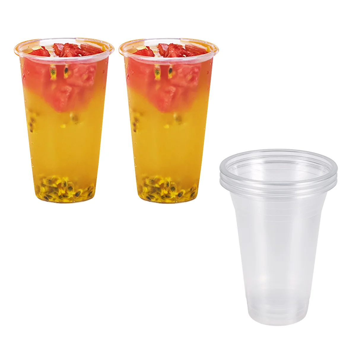 

25pcs 460Ml Disposable Milk Tea Cups Transparent Juice Plastic Cups Crack Resistant For Cold Drinks Takeaway Cafe Restaurant