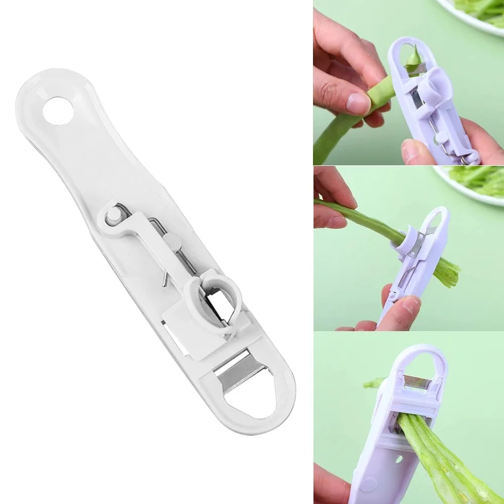 Green Bean Slicer Cutter Stringer Peeler Vegetable Cutter Multi-function Kitchen Gadget Cooking Prep Tool