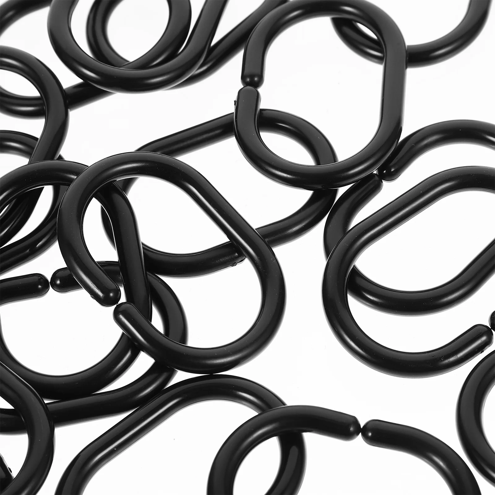 20 Pcs Quick-release Quick-hanging Curtain Hooks 20pcs (black) Sliding Shower for Plastic Ring Easy Installation Rings Abs