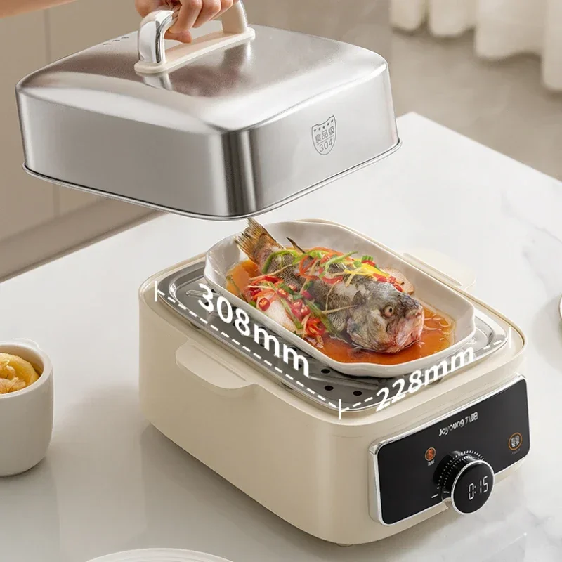 Electric Steamer Multi-Functional Household Three-Layer Stewing and Cooking All-in-One Machine Timing Steam Cage Large Capacity