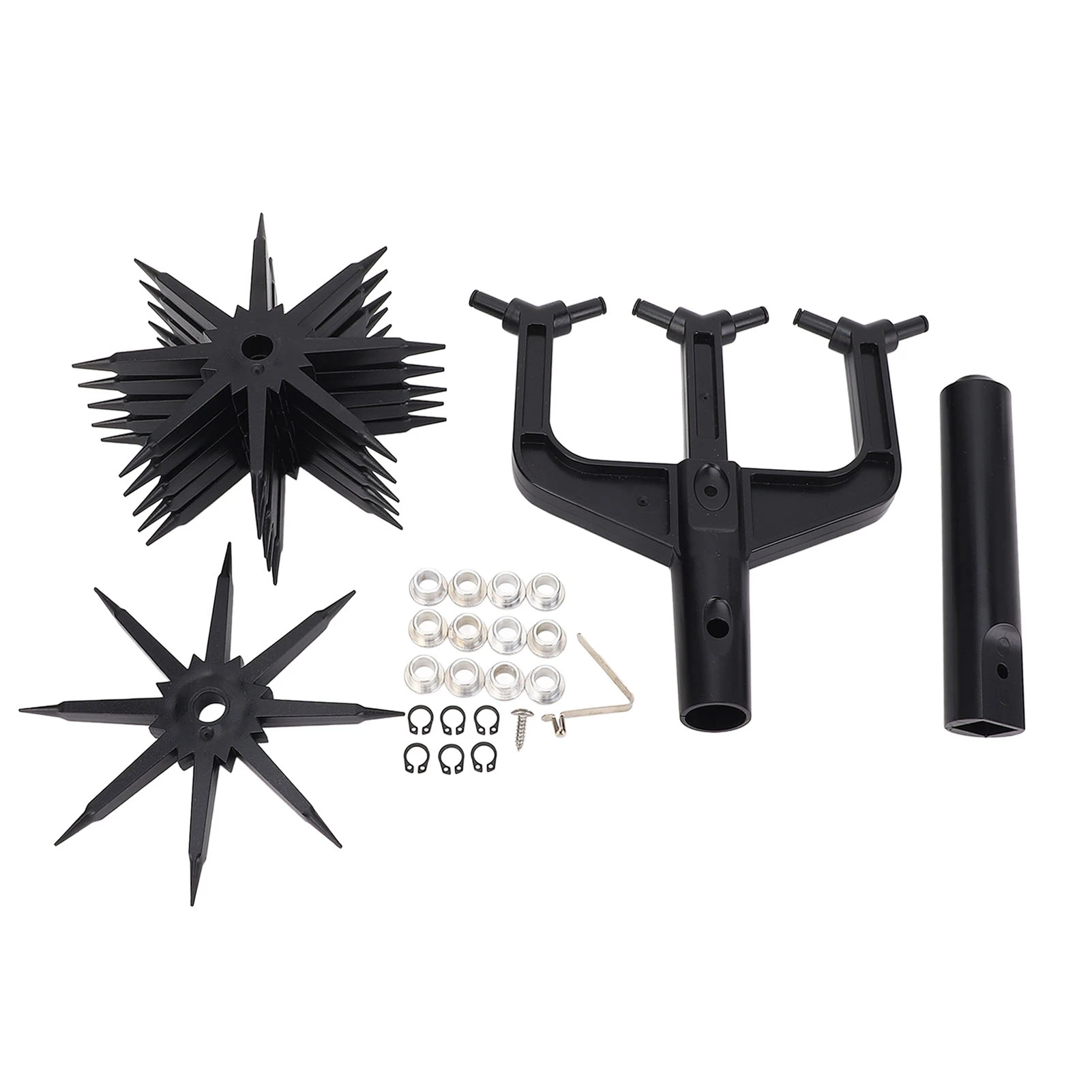 Garden Rotary Cultivator ABS Plastic Hand Soil Scarifier Manual Tiller Gardening Tool