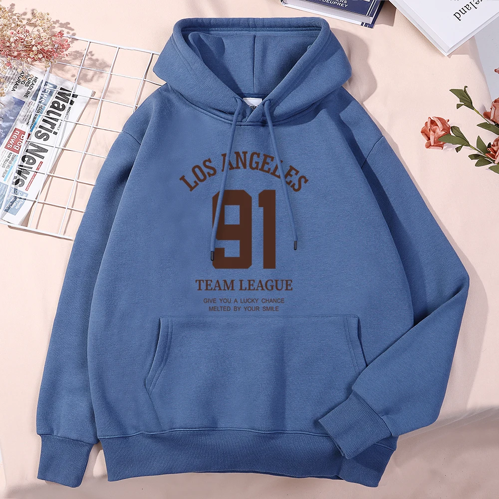 

Los Angeles 91 Team League Printing Male Hoodie Fleece Vintage Hoodies Classic Loose Clothes Quality Fashion Clothing For Men