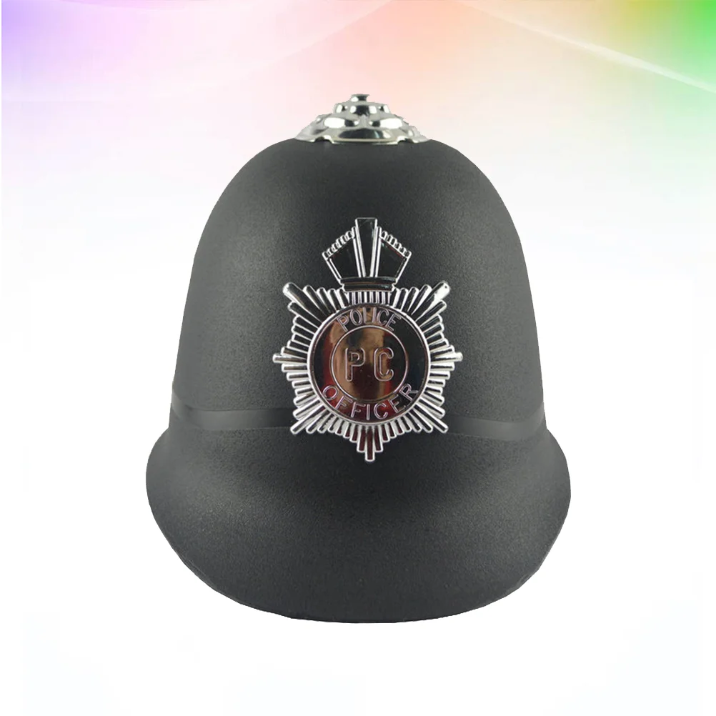 Hat Police Badge Party Cosplay Cop Bobby Costume British Officerhalloween Blackcooling Hard English Captain