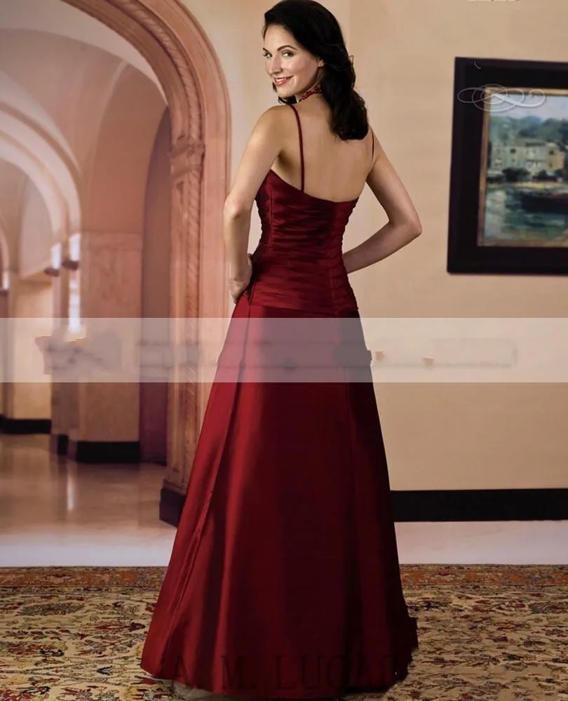 Burgundy Mother of the Bride Dresses for Wedding with Jacket Grandmother Groom Mother Formal Party Gowns Vestido