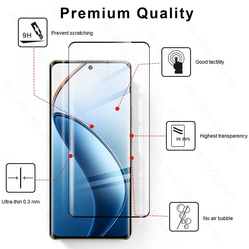 4 In 1 Tempered Glass Screen Protectors For Realme 12 Pro+ Realmi 12Pro Pro Plus ProPlus 5G Camera Protective Glass Realme12pro+