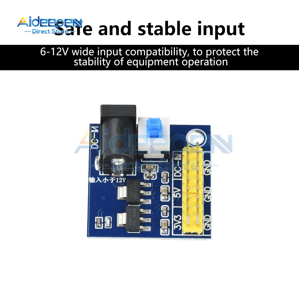 전원 모듈 3.3v 5v 12v 다중 출력 전압 변환 모듈 DC-DC 6-12V ~ 3.3V 5V 12V 800mA