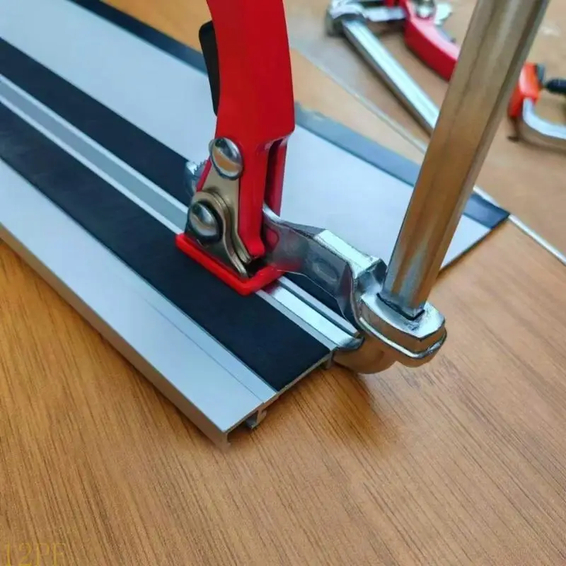 12PF 2pcs Ratcheting Table Clamps Quick Release Bar Clamps Strong Steel Clamps Simple Installation for Woodworking & Projects