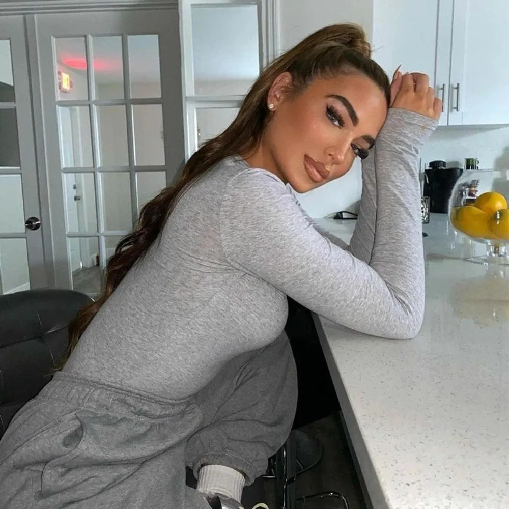 Intimo alla moda Slim Fit Shapewear Colletto alla coreana Cerniera Tuta da yoga Camicia a maniche lunghe che tocca il fondo Shaper per il corpo più sottile Estate