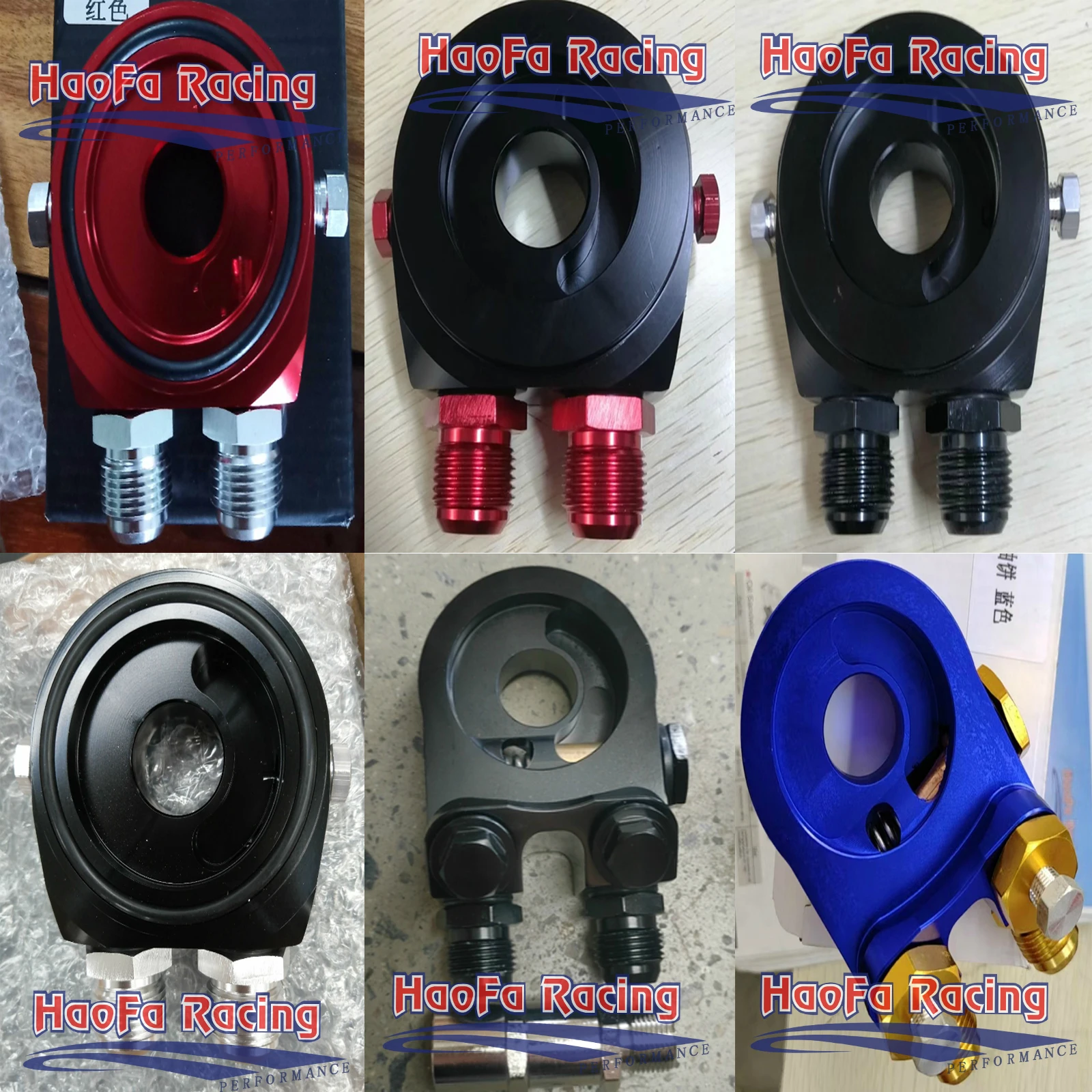 Universal M20x1.5 Oil Cooler Sandwich Plate with AN10 Fittings Filter Thermostat Adapter Oil Sender Adapter Aluminum Alloy Fuel