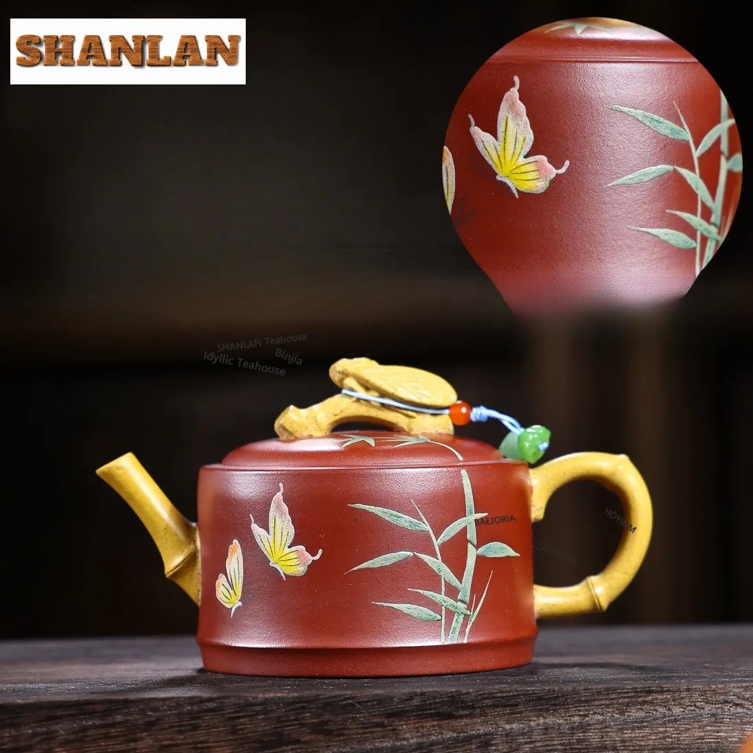 HOYIHM 200ml Retro Yixing Purple Clay Teapots Handmade Cicada Pot Raw Ore Red Clear Water Mud Kettle Zisha Tea Set Tableware Cha