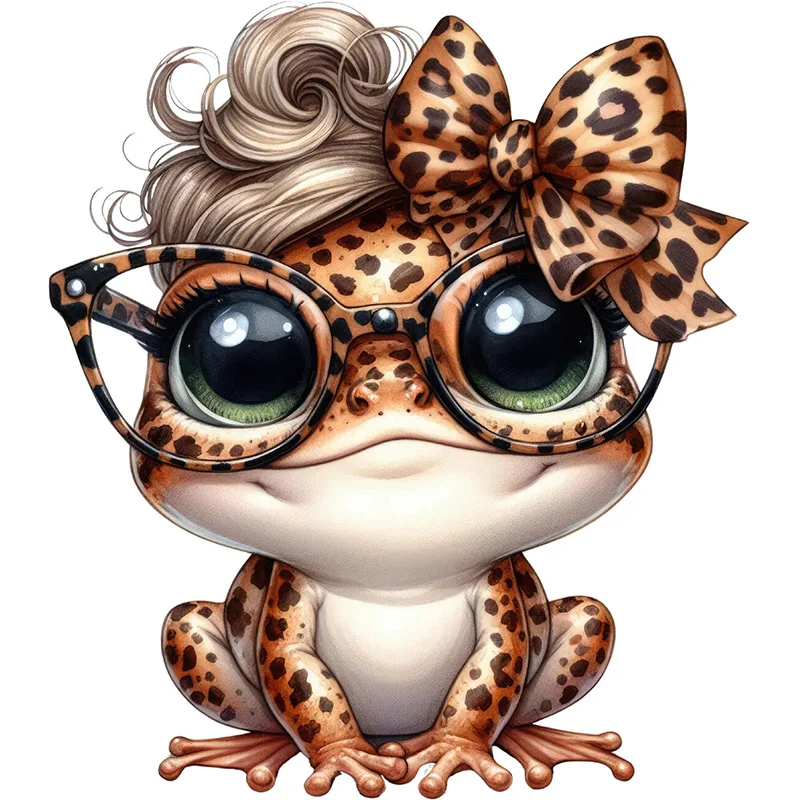 1pc Funny Lady Leopard Frog Sticker, Water-proof Home Wall Decal, Used for Wall, Bathroom, Cabinet, Door,Toilet, Car, Laptop