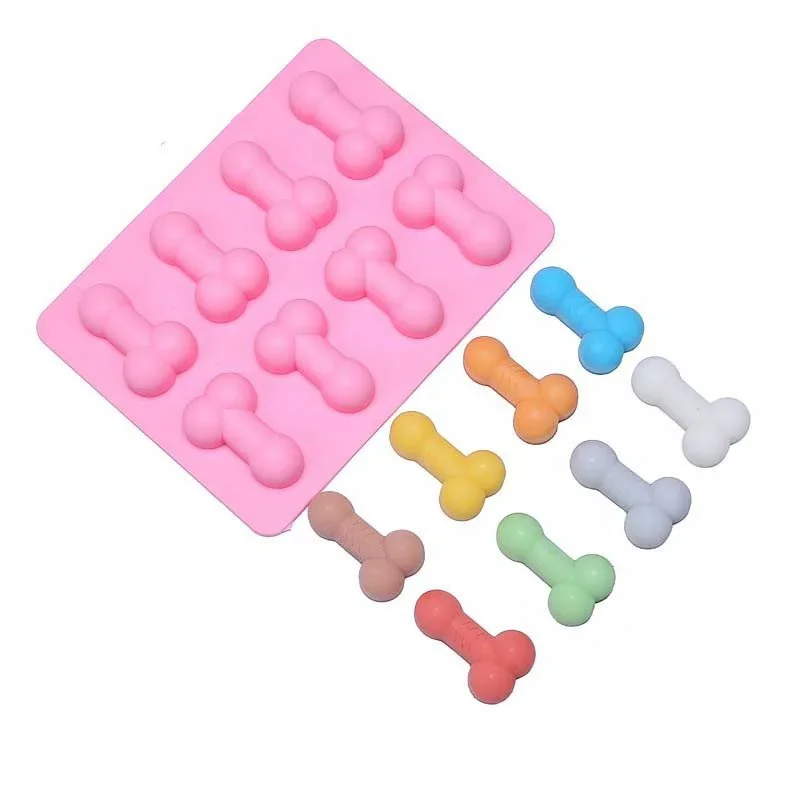Silicone Penis Mold for Chocolate Ice Cubes Soap Candle Cake Making, Non-Stick Lattice Design - view 5