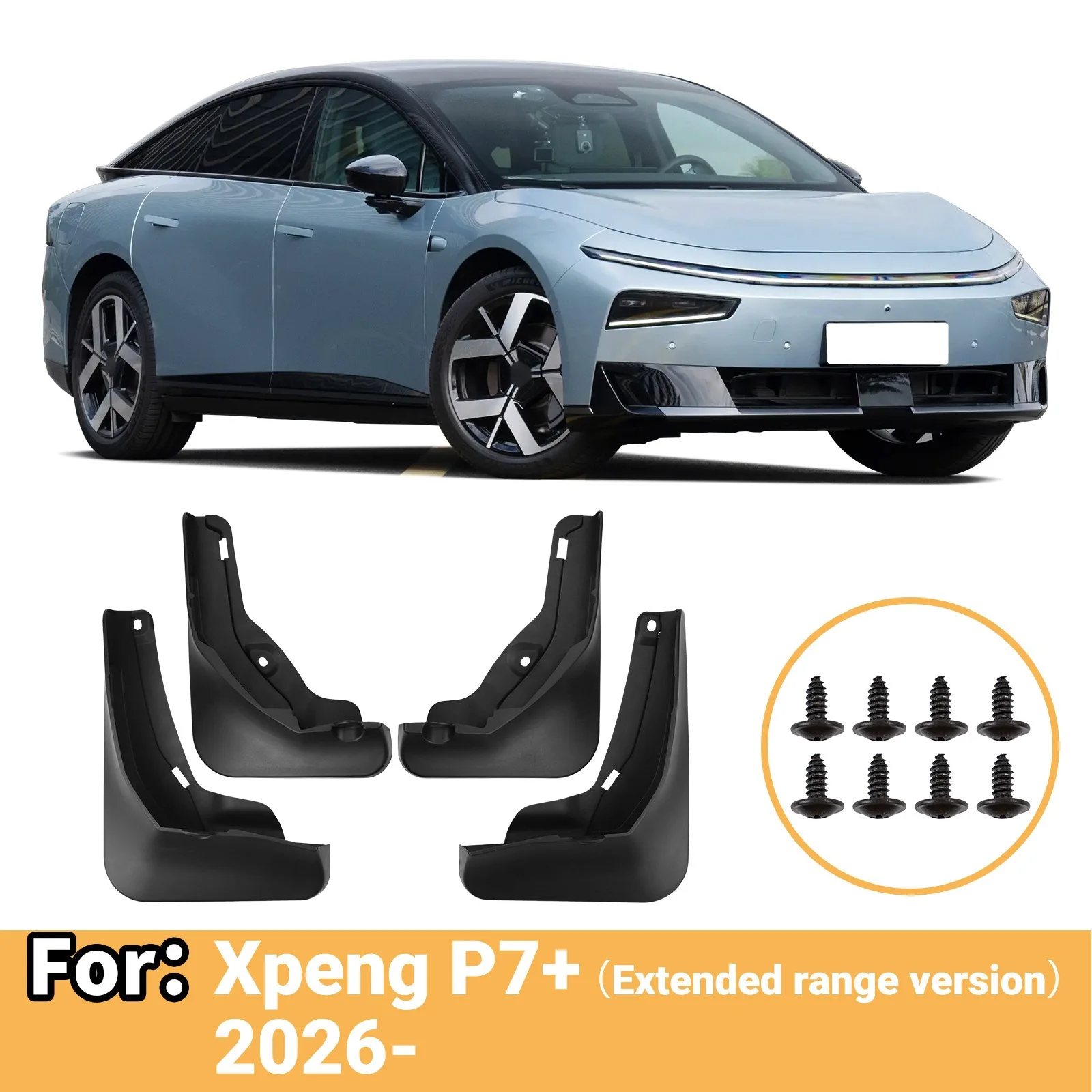 For Xpeng P7+ 2026 EREV Extended Range Version Mud Flaps Mud Guards Splash Guards Wheel Splash Shield Auto Exterior Accessories