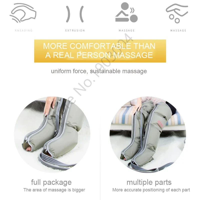 Electric Air Circle Compression Massager Circulation Pressure Massage Leg arm Cuff elderly pneumatic air pressure wave