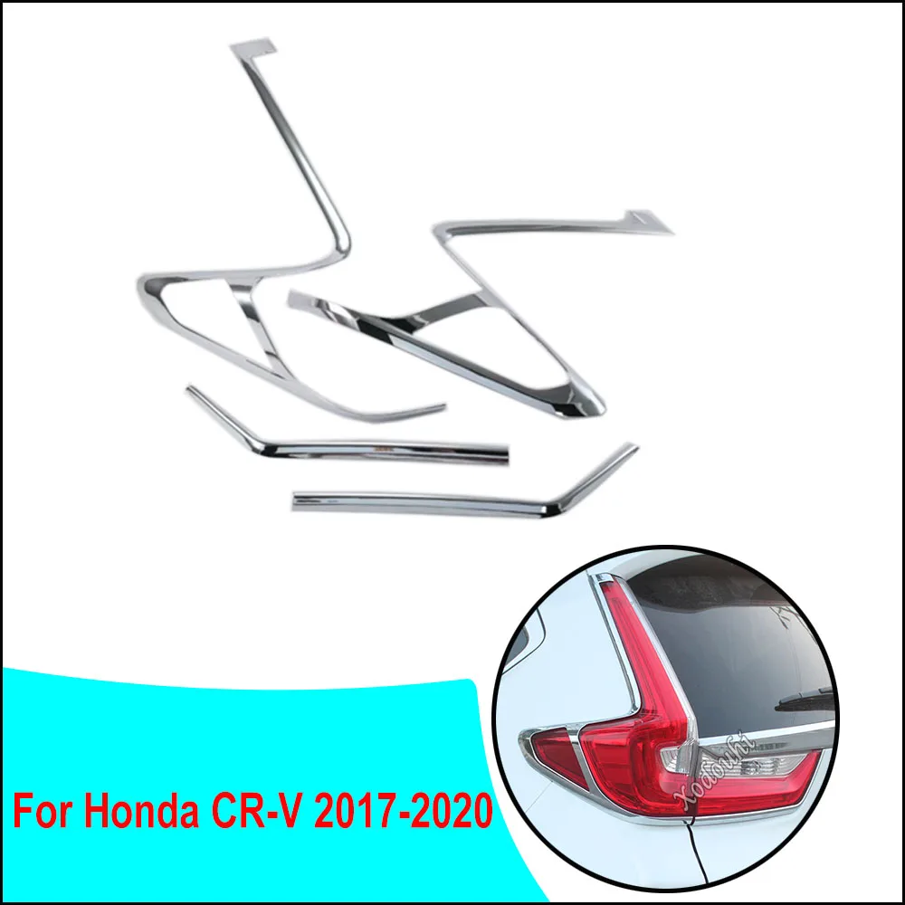 

Car Styling Detector ABS Chrome Cover Trim Back Tail Rear Light Lamp Frame Parts For Honda Crv Cr-v 2017 2018 2019 2020 2021