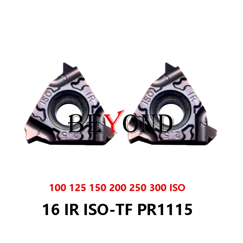 16IR100ISO 16IR125ISO 16IR150ISO 16IR200ISO 16IR250ISO 16IR300ISO-TF PR1115 Threading Carbide Inserts 16IR 100 125 150 200 ISO